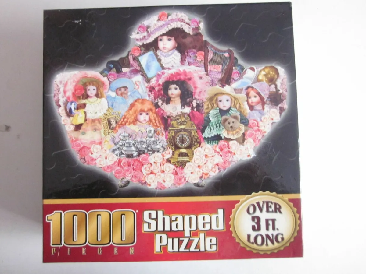 Vintage Sure Lox Shaped Doll Porcelain 1000 Jigsaw - Image 1