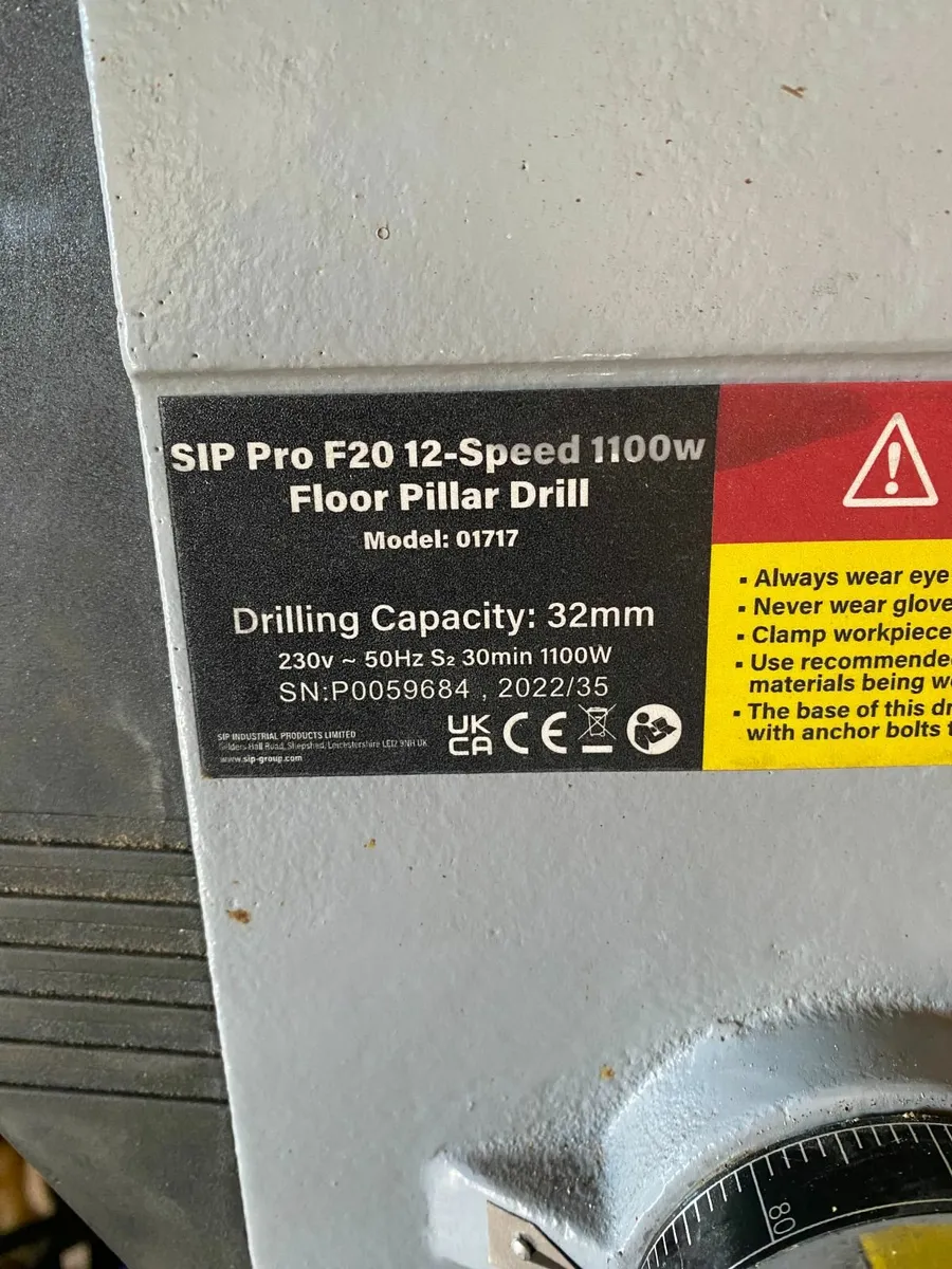 Floor Pillar Drill - SIP Pro F20 - Image 2