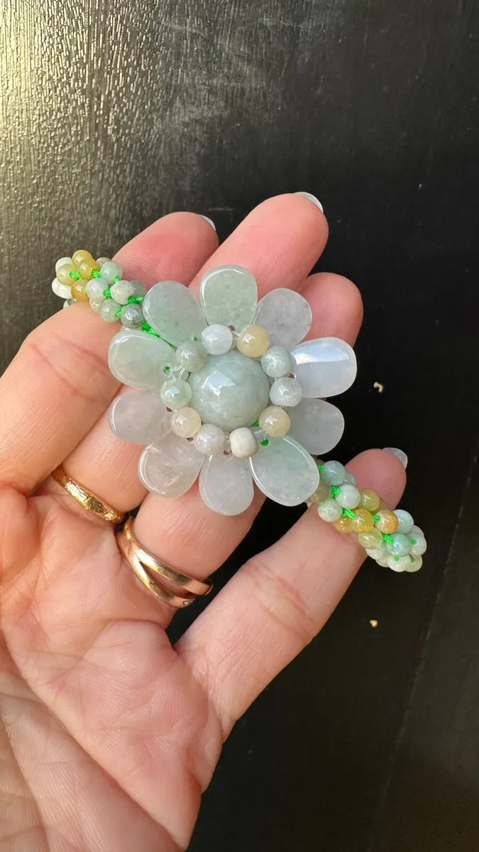 Handmade Bracelet Natural Jadeite - Image 2