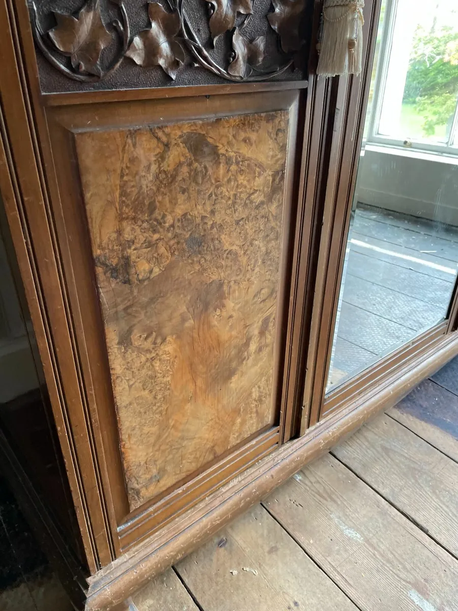 Stunning Antique Mirrored Wardrobe - Image 3