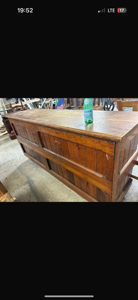 Pitch pine shop counter