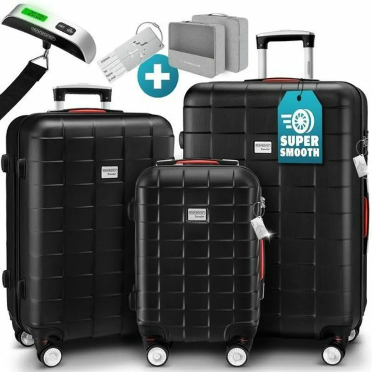 3-Piece Hard Shell Luggage Set Suitcase Set - Image 1