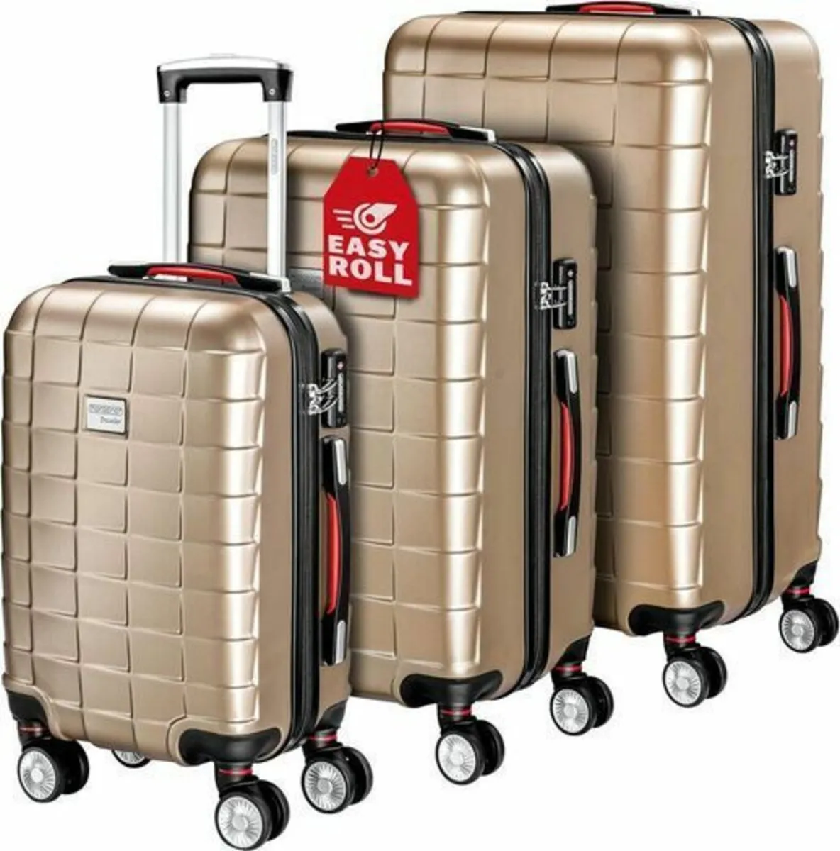 3-Piece Hard Shell Luggage Set Suitcase Set - Image 3