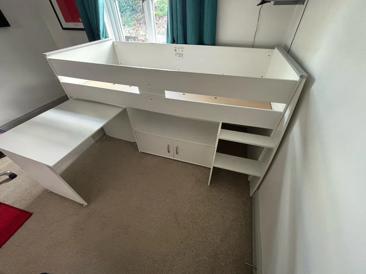 Kids loft bed with desk - Image 1