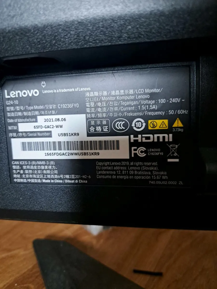 Lenovo G24 10 Monitor - Image 3