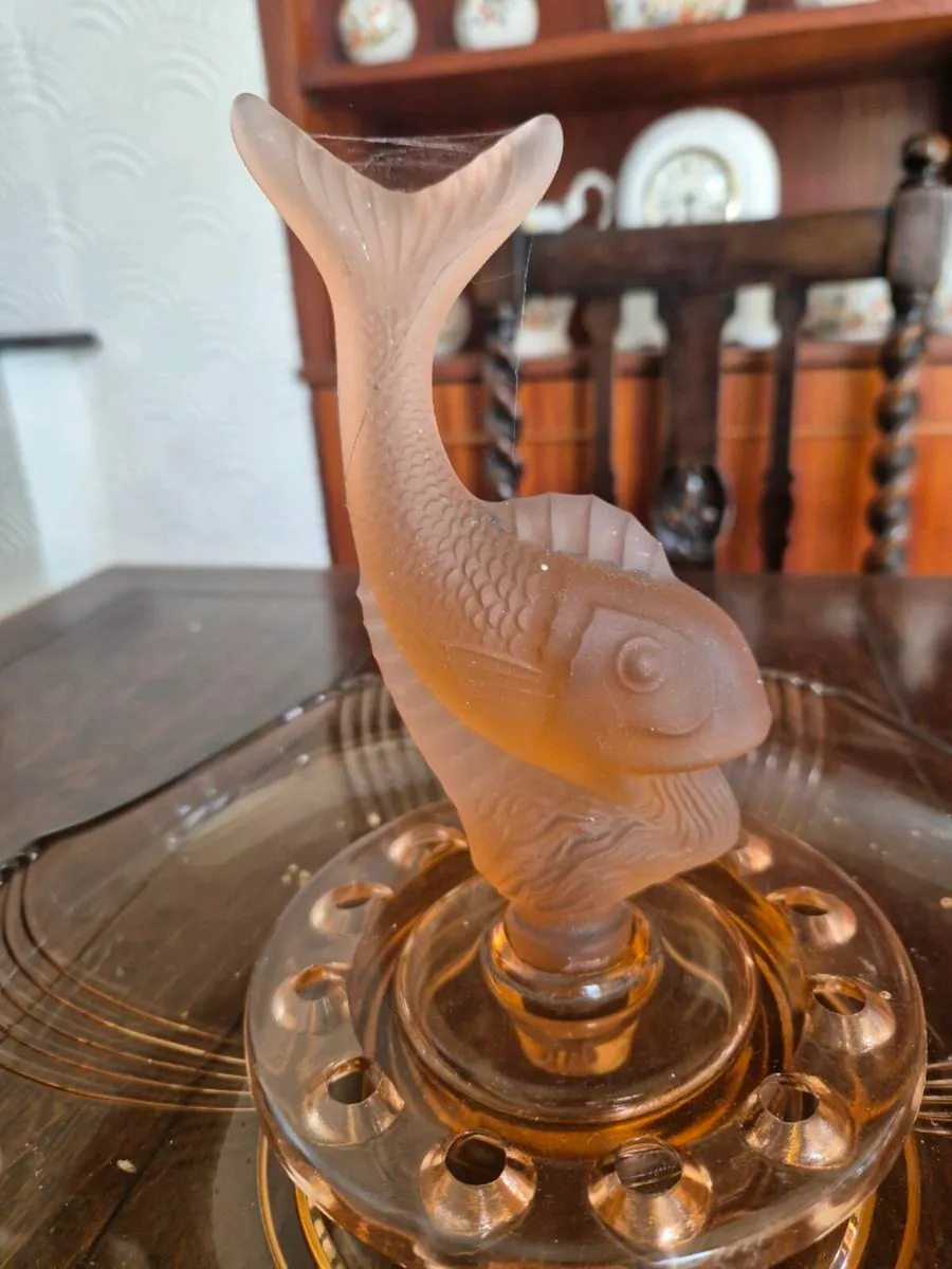 Art Deco Poisson Voiant Glass Bowl - Image 2