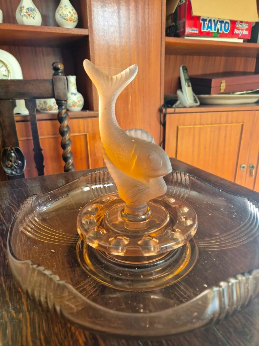 Art Deco Poisson Voiant Glass Bowl - Image 3