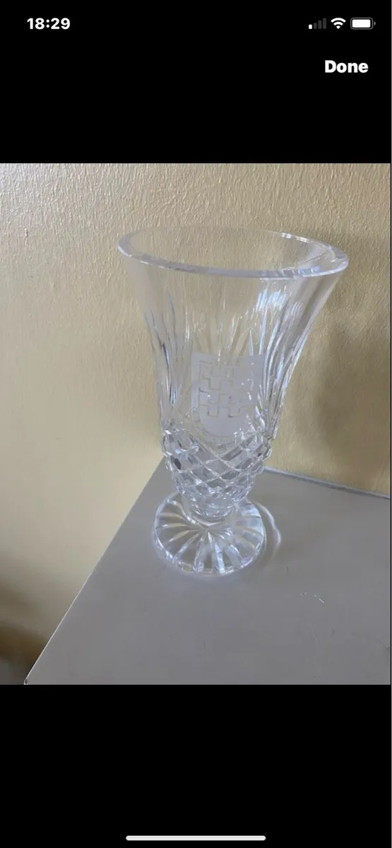 Rare Dublin Millennium Crystal Vase - Image 4