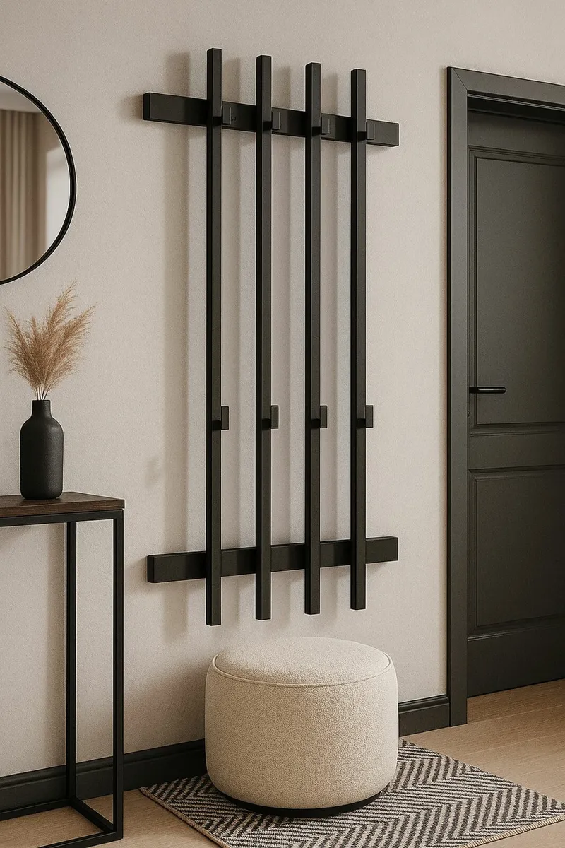 Loft Metal Wall Coat Rack – Lamel Design 40x100x6 - Image 1