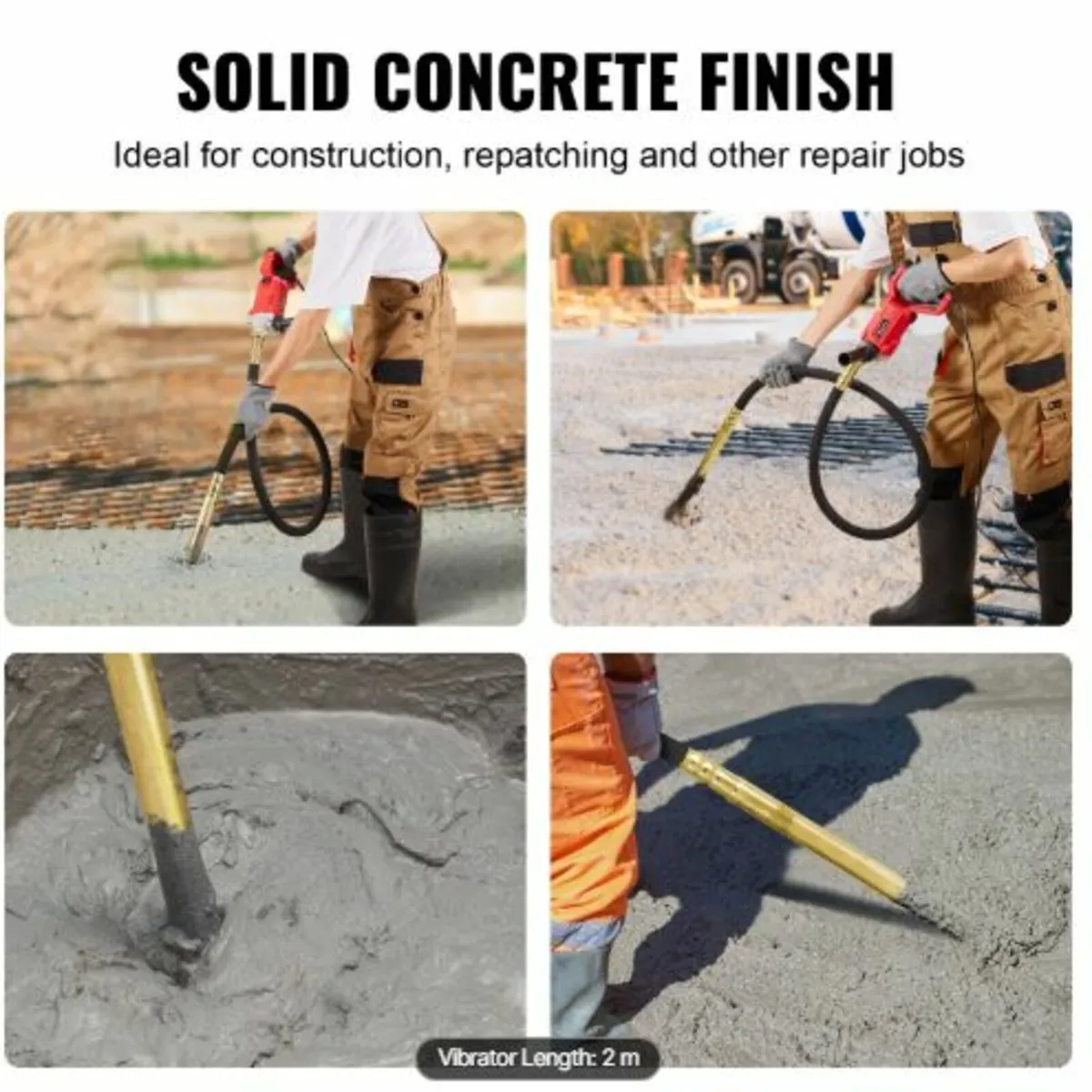 Handheld Concrete Vibrator,960W Electric Vibrator - Image 4