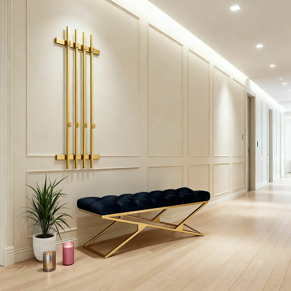 Loft Metal Wall Coat Rack – Lamel Design, 65×100×6 - Image 2