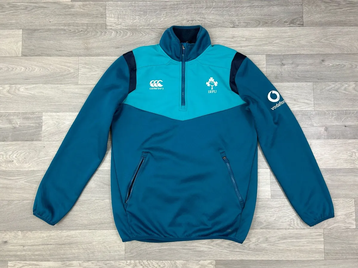 Canterbury Ireland Rugby Half Zip Jumper Mens S - Image 1