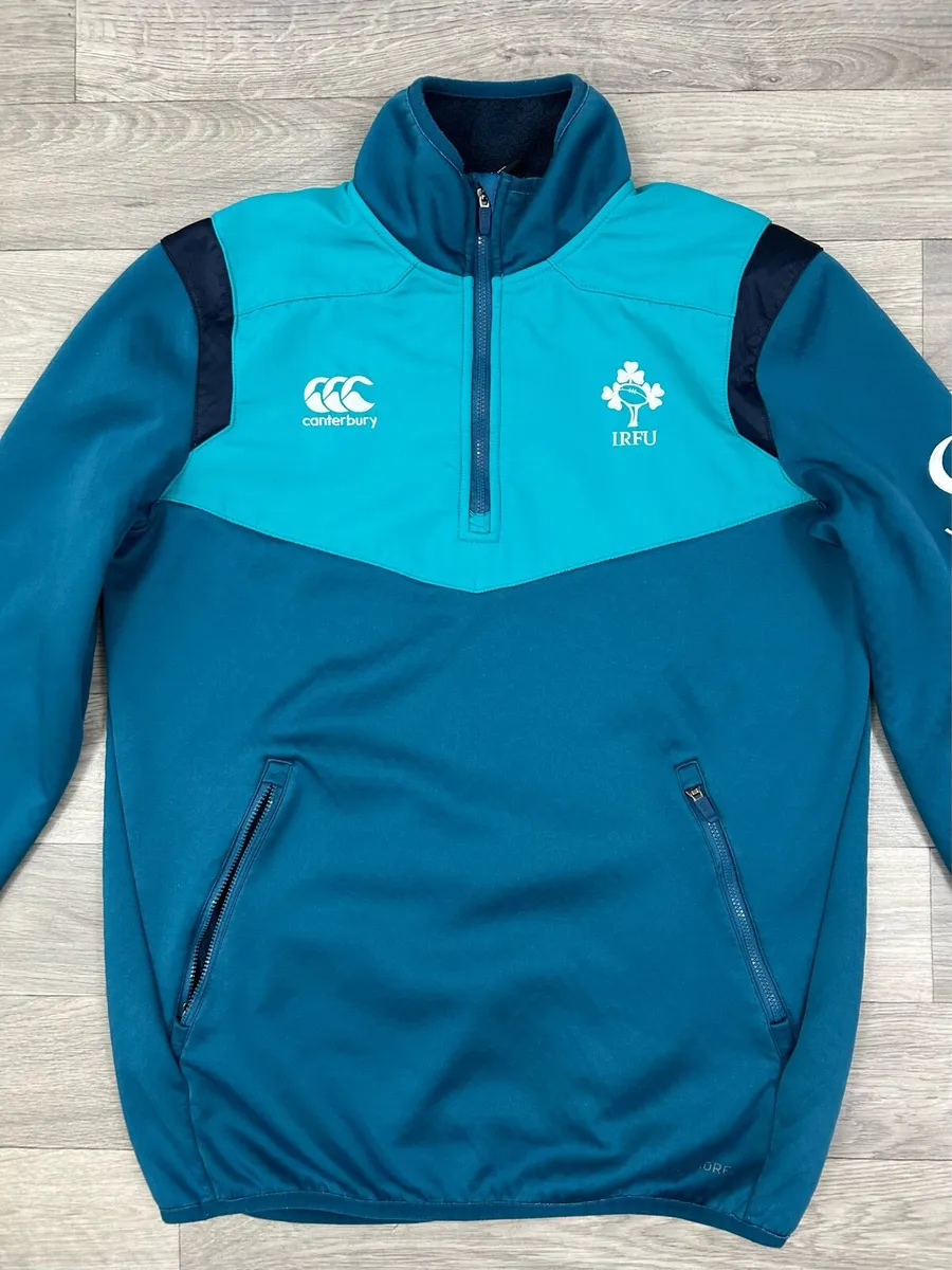 Canterbury Ireland Rugby Half Zip Jumper Mens S - Image 2