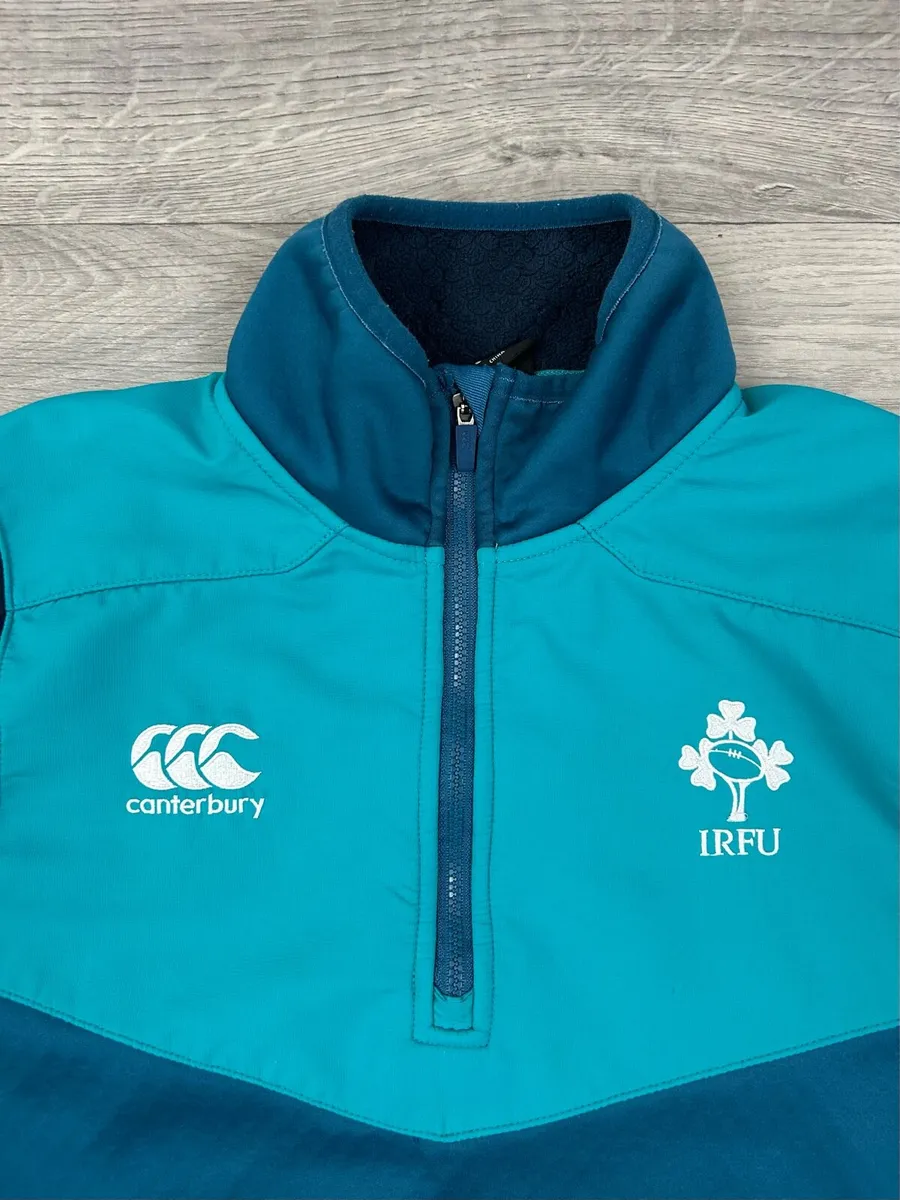 Canterbury Ireland Rugby Half Zip Jumper Mens S - Image 3