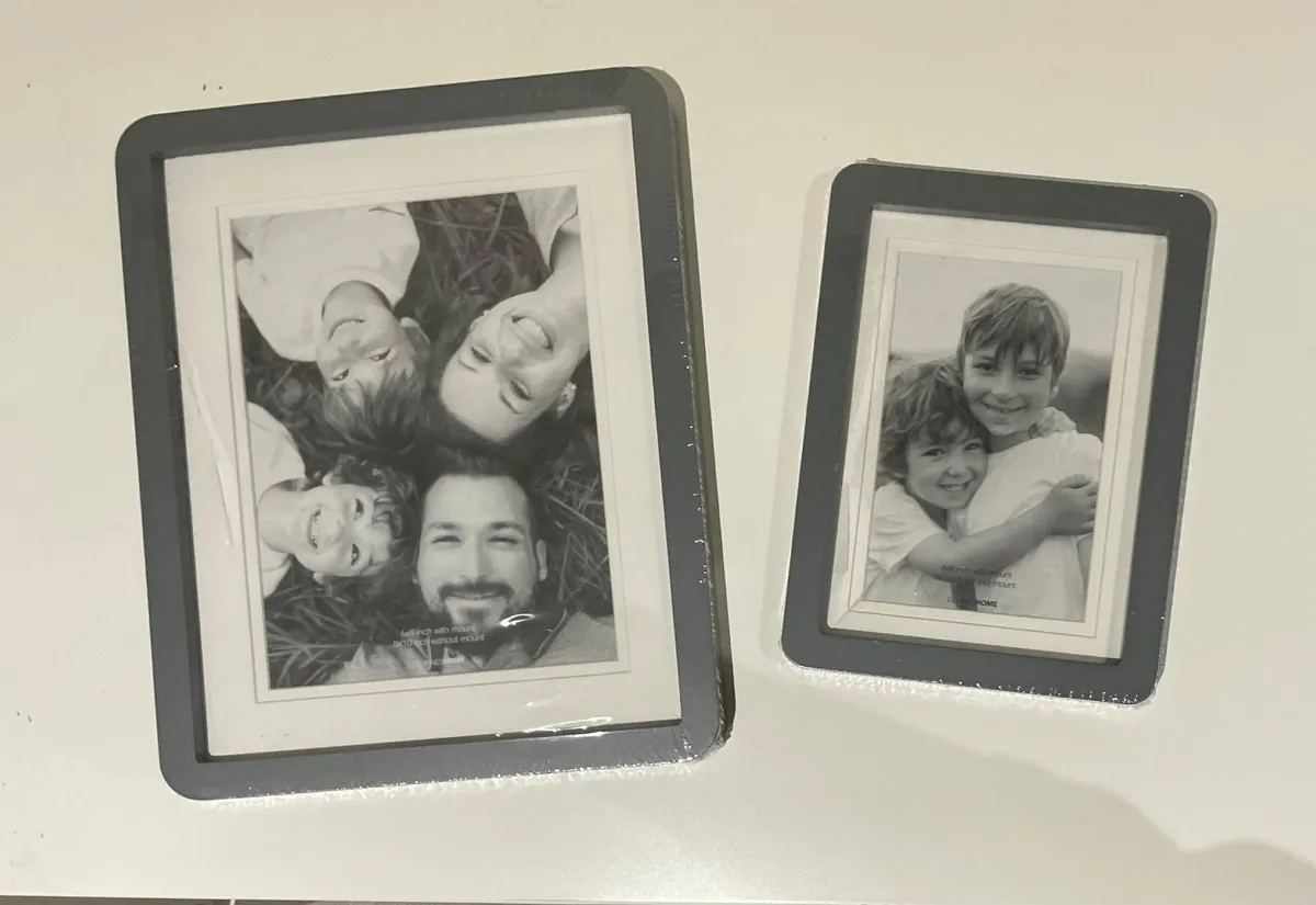 BRAND NEW Grey Photo Frames - Set of 2