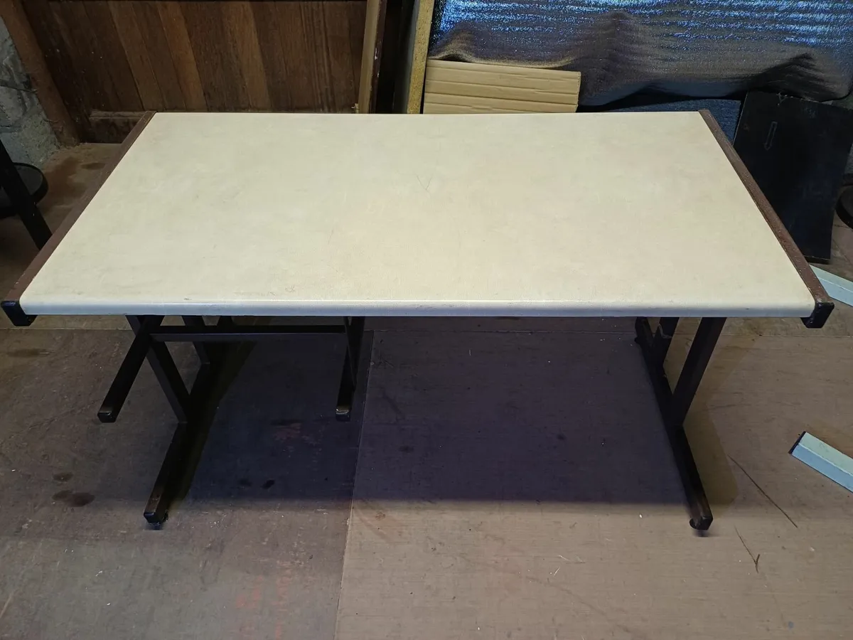 Steel Framed Workbench Table - Image 1