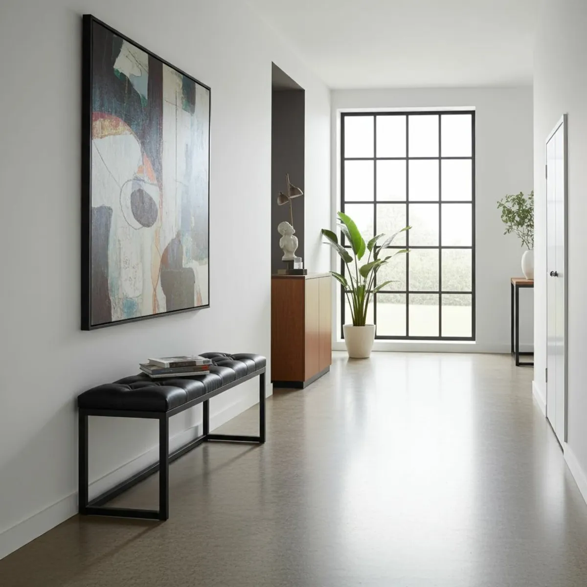 Black Loft Bench 140x40cm - Image 2