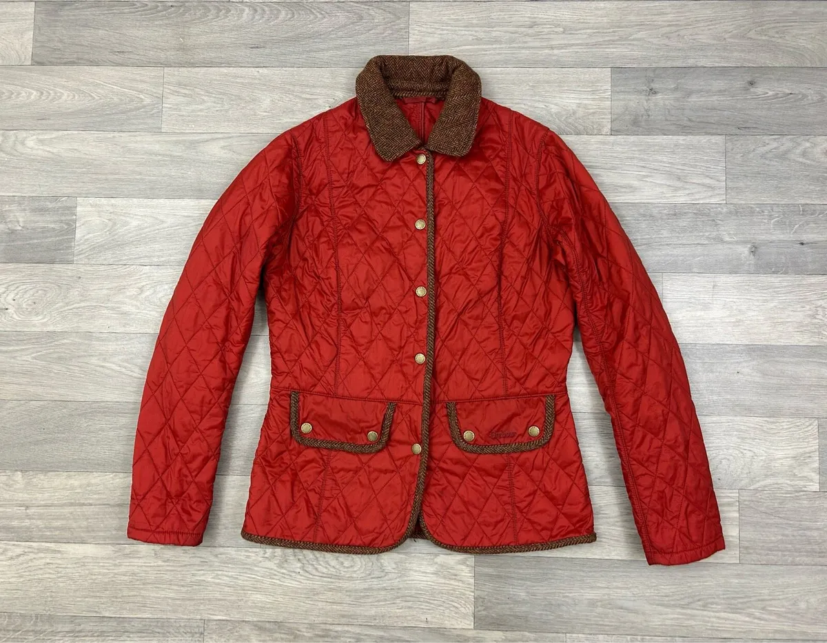 Barbour Quilted Wool Trimmed Jacket Womens 10 - Image 1