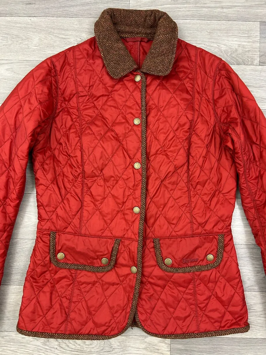 Barbour Quilted Wool Trimmed Jacket Womens 10 - Image 2
