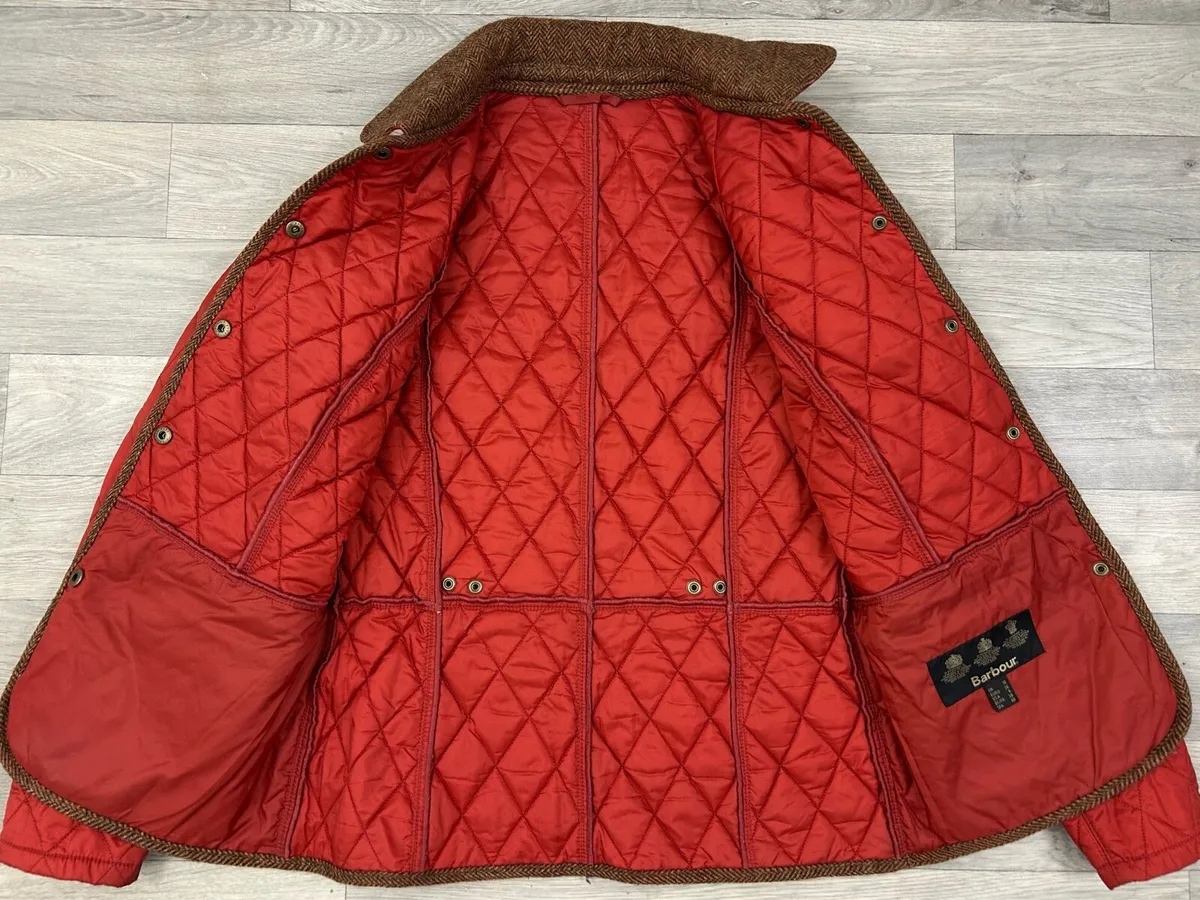 Barbour Quilted Wool Trimmed Jacket Womens 10 - Image 4