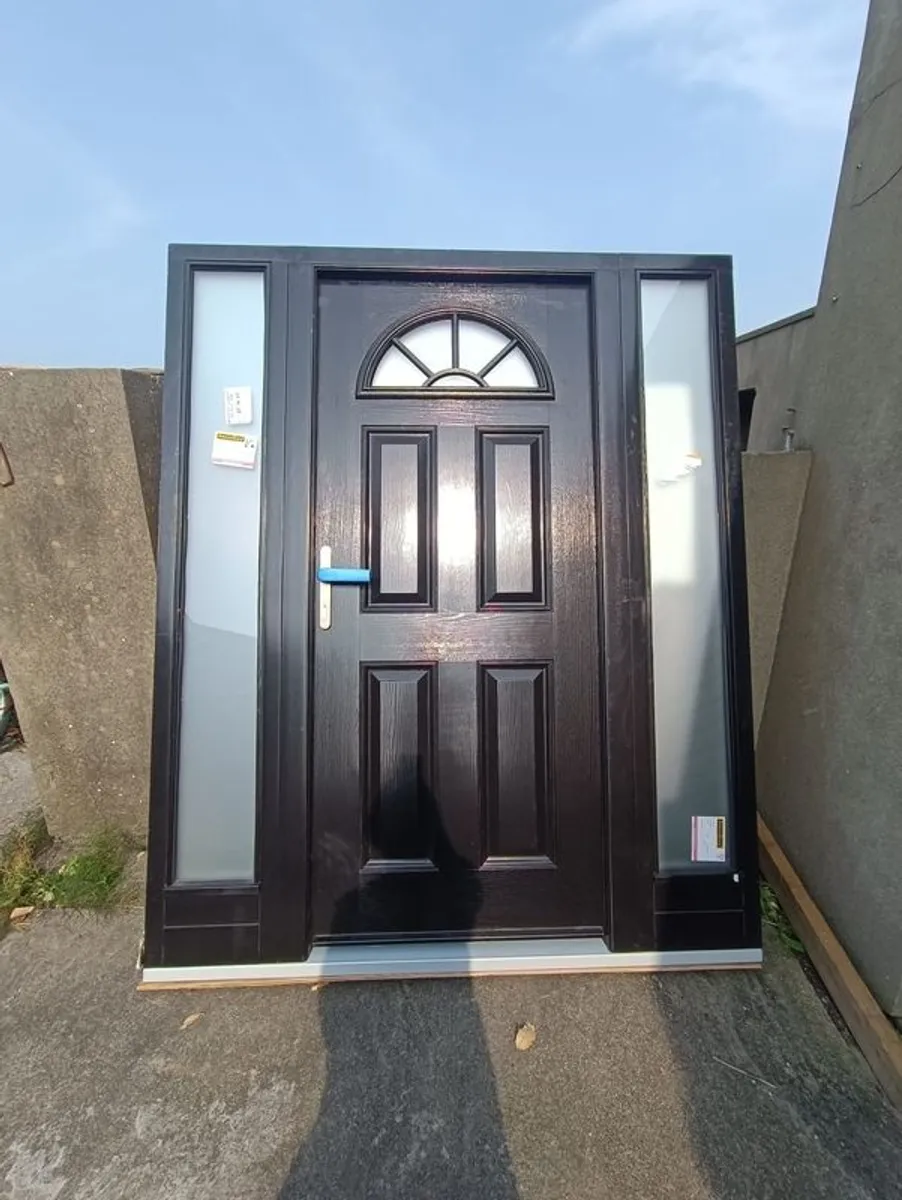 Munster Joinery black painted composite 3 piece door - Image 1