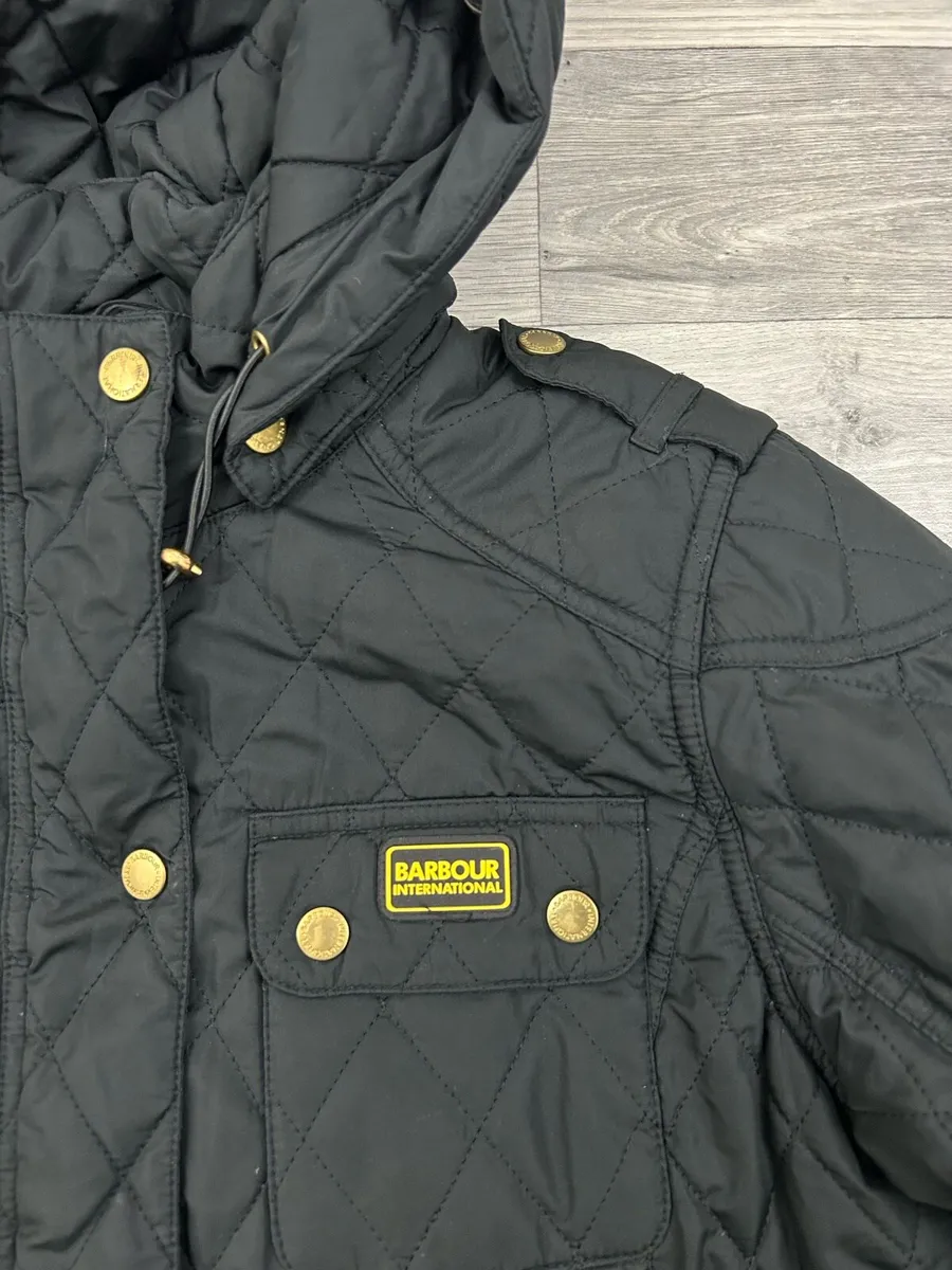 Barbour International Enduro Quilt Jacket Women 14 - Image 3