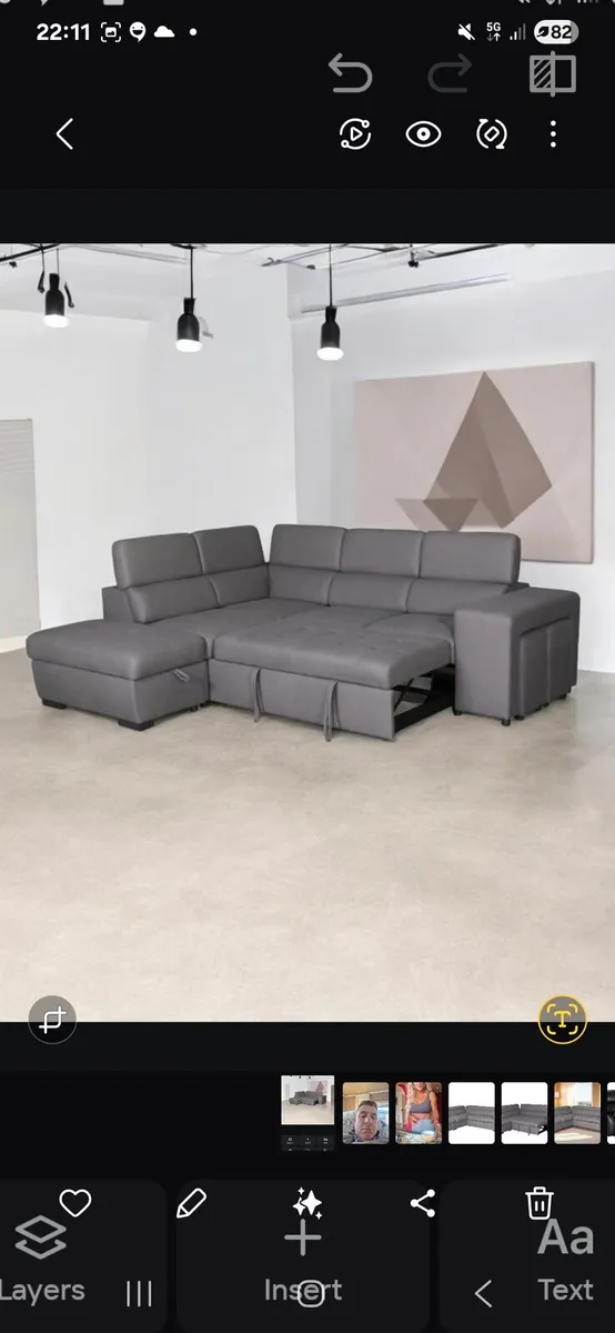 Brand new positano corner sofa bed reduced