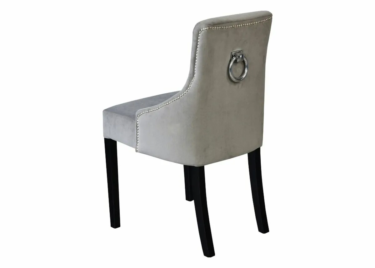 Glam Button‑Back Dining Chair with Crystal Tufting - Image 3