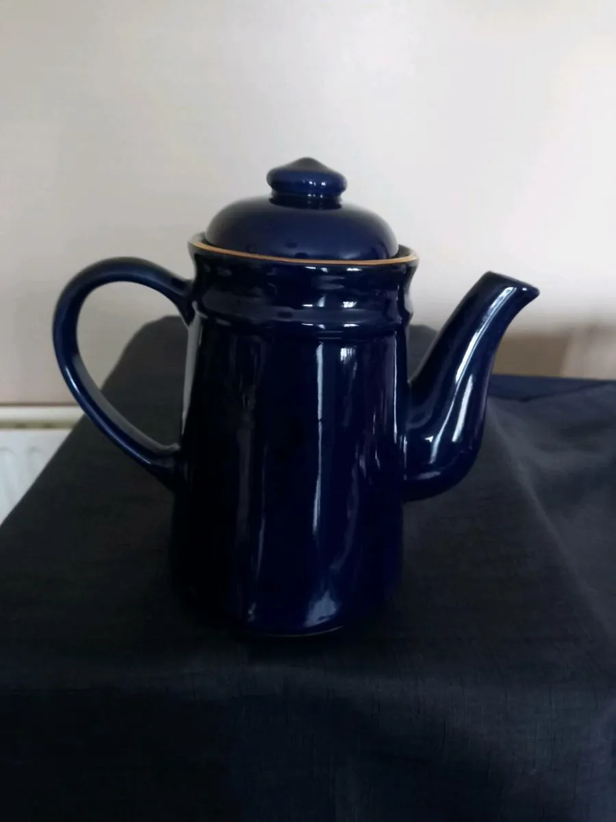 Cobalt Blue Ceramic Teapot - Image 1