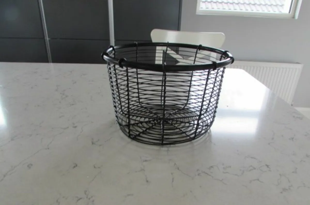 Black Metal Basket for Sale - Image 1