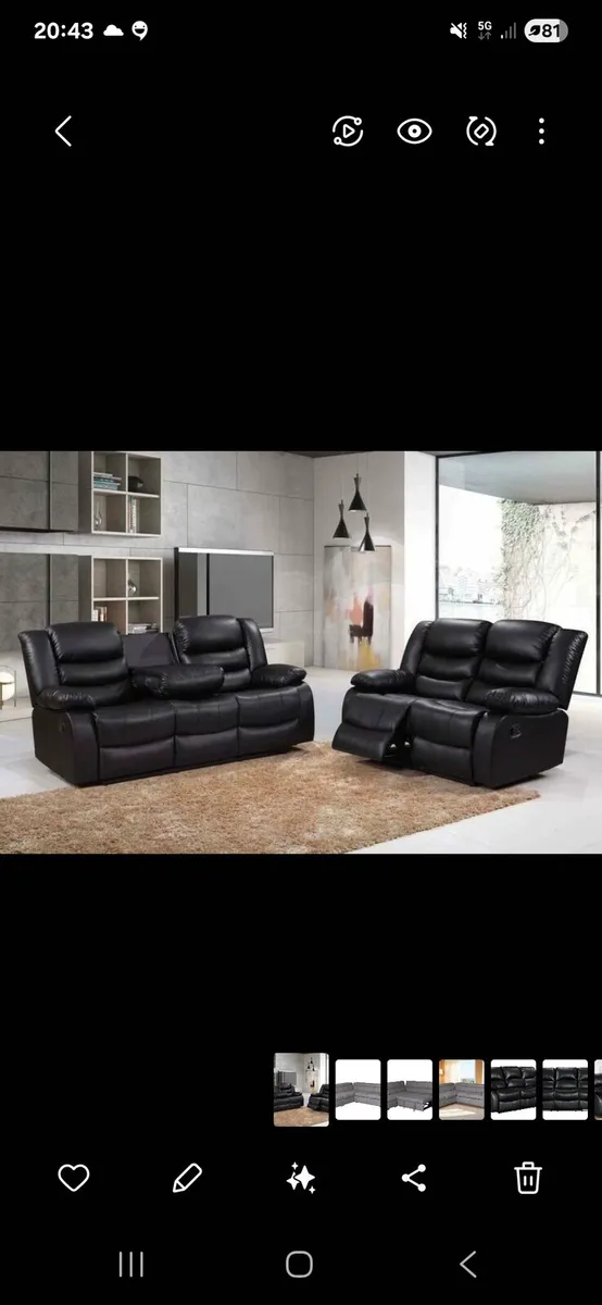Brand new abbey 3 plus 2 recliners reduced