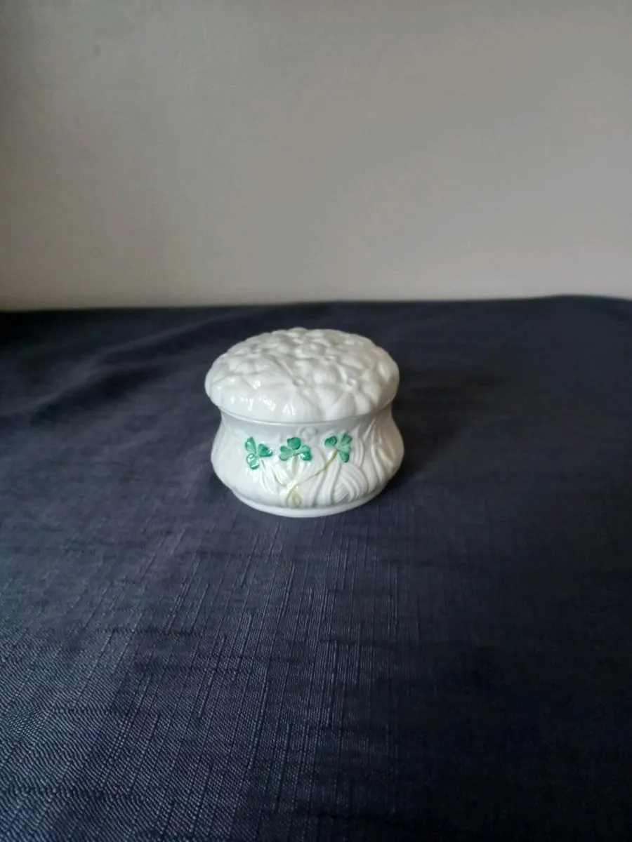 Belleek China Pot With Lid - Image 1