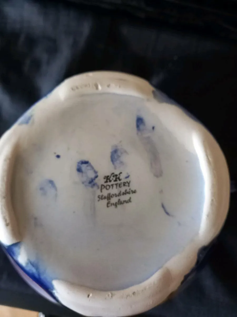 Large Cobalt Blue Ceramic Plant Pot - Image 3