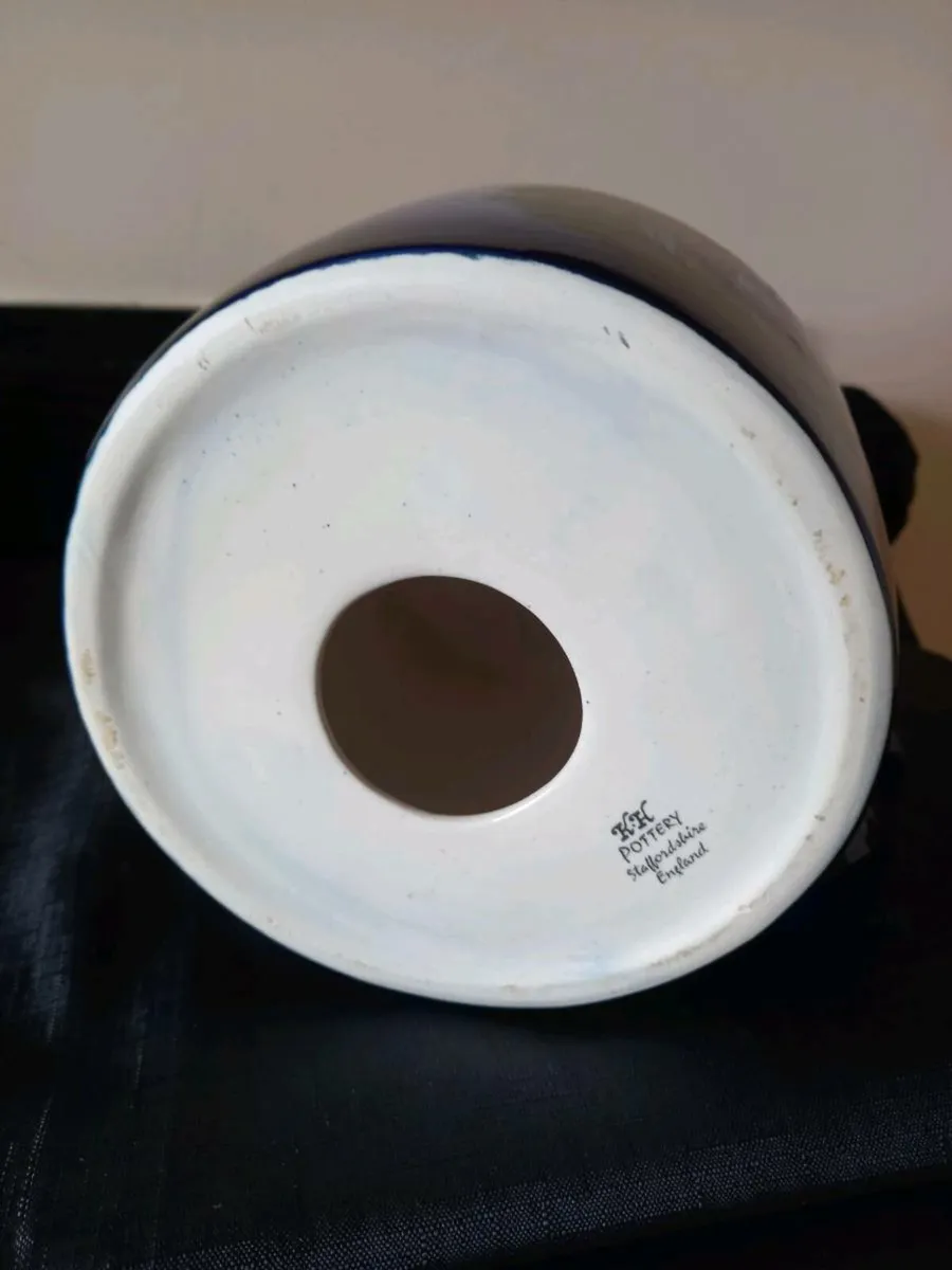 Cobalt Blue Pottery Kettle - Image 3