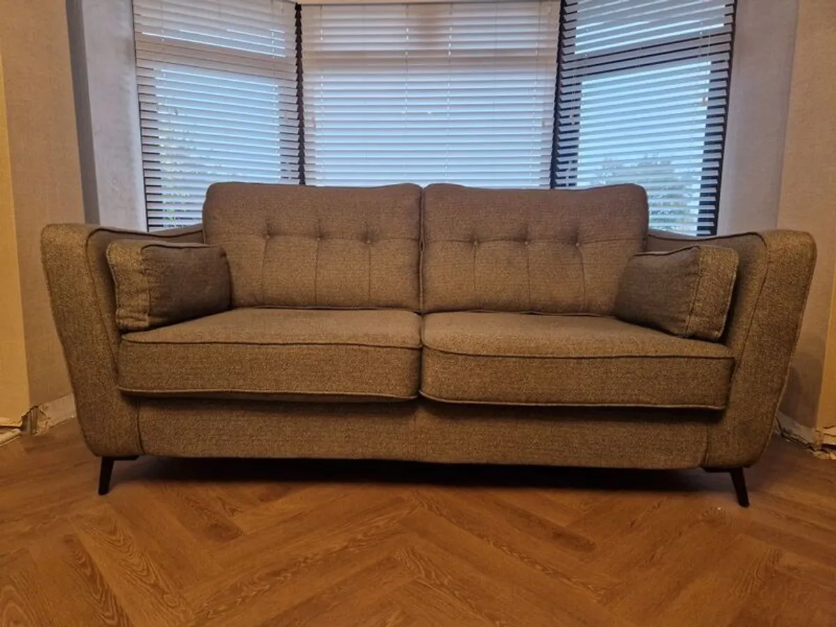 Harvey Norman Roxy 3 seater grey sofa / couch - Image 1