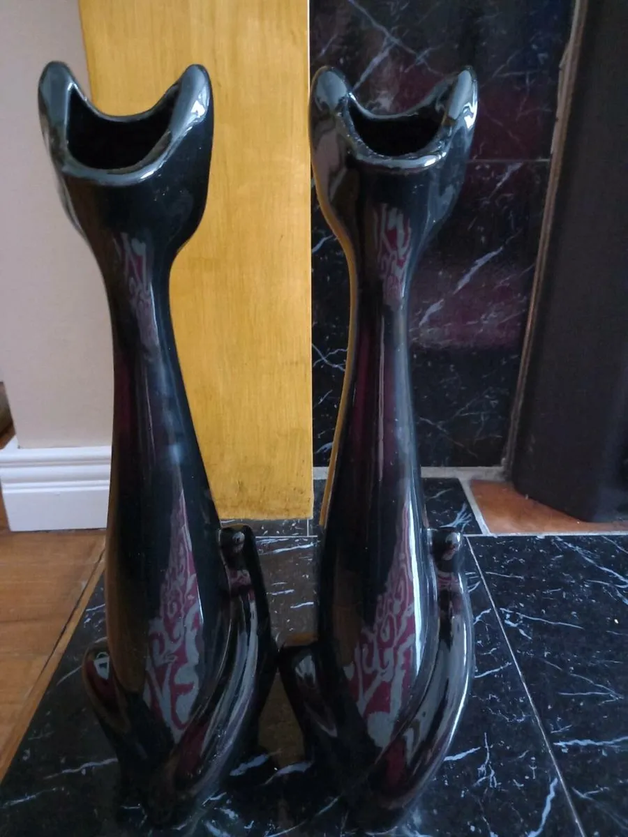 Pair Of Retro Style Black Cats - Image 2