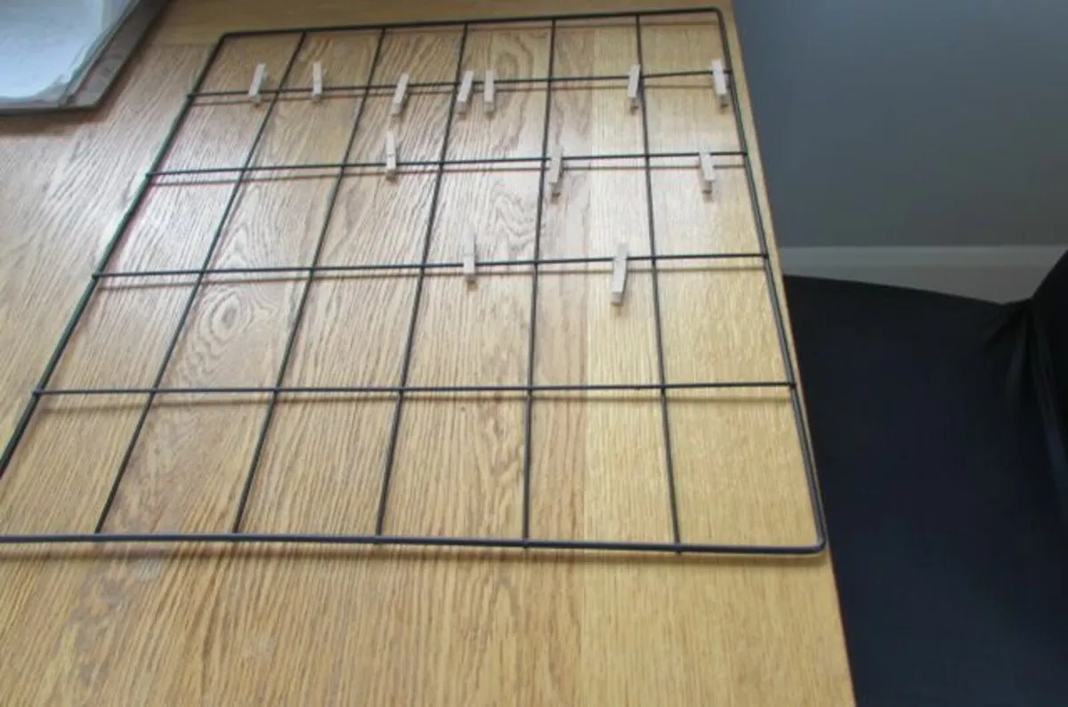 Black Metal Wall Grip with Wooden Pegs for Sale - Image 3