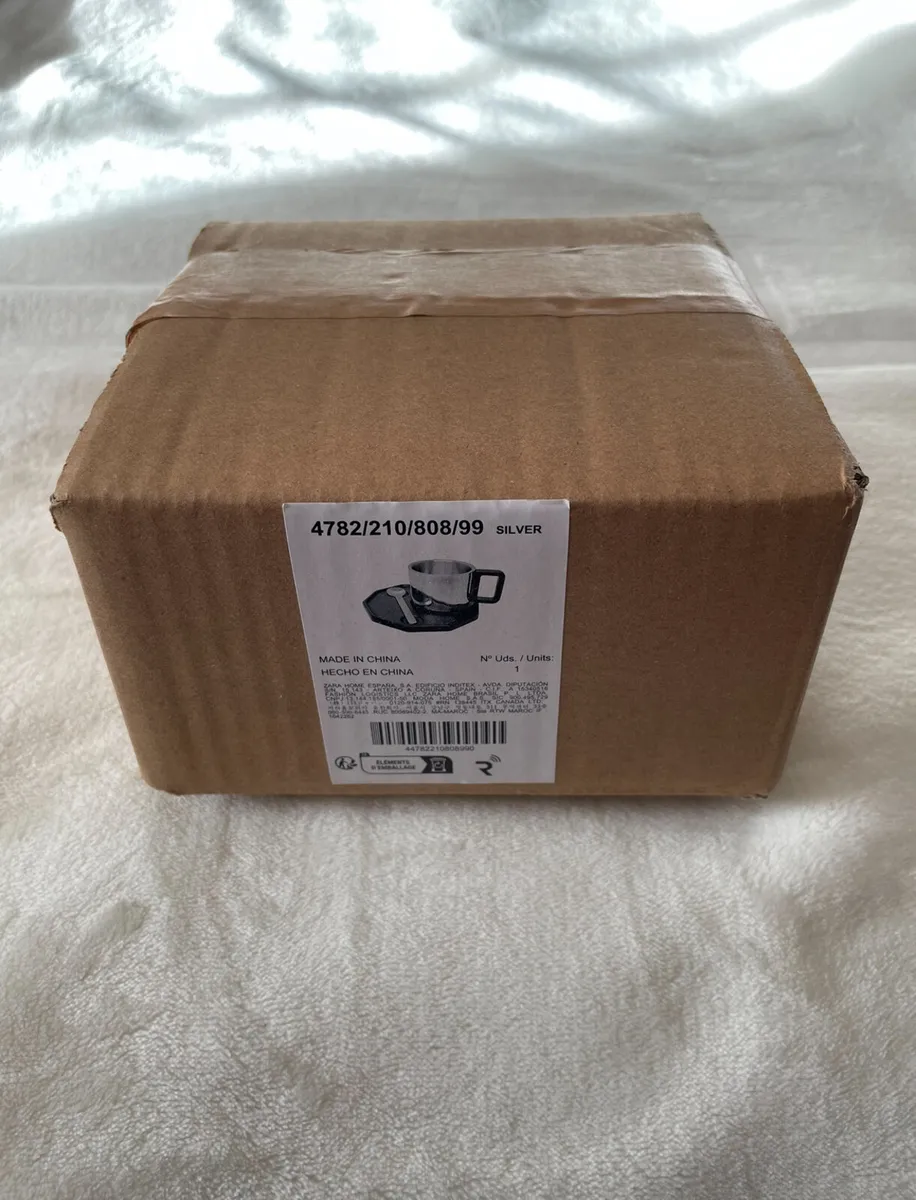 Zara home- Steel mug and acacia wood saucer - Image 2