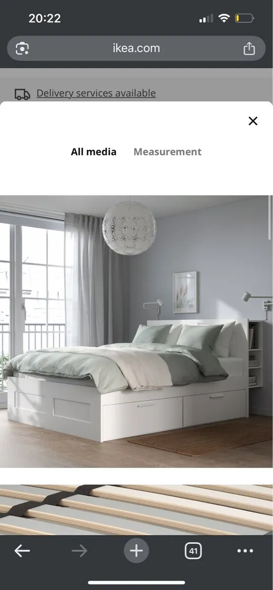 Super-King Ikea bed frame & Emma mattress - Image 2
