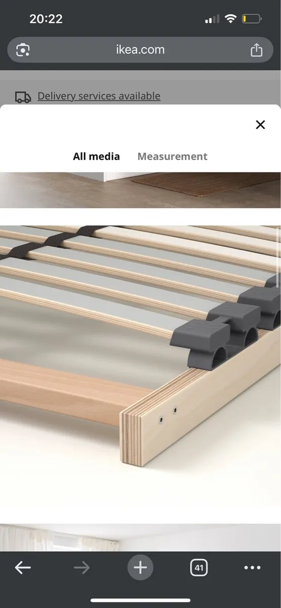 Super-King Ikea bed frame & Emma mattress - Image 3