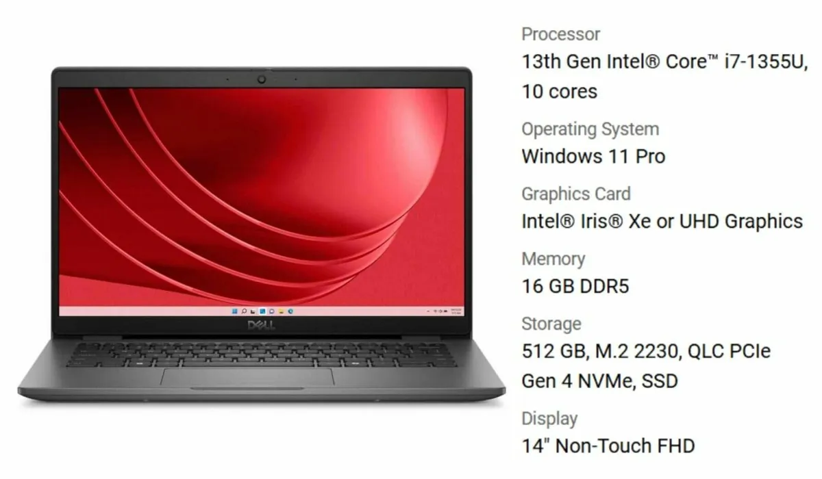 Dell Latitue 3450, i7, 16GB RAM, 512GB SSD, NEW! - Image 1