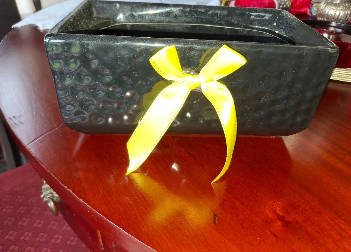 Black Ceramic Planter/Holder - Image 2