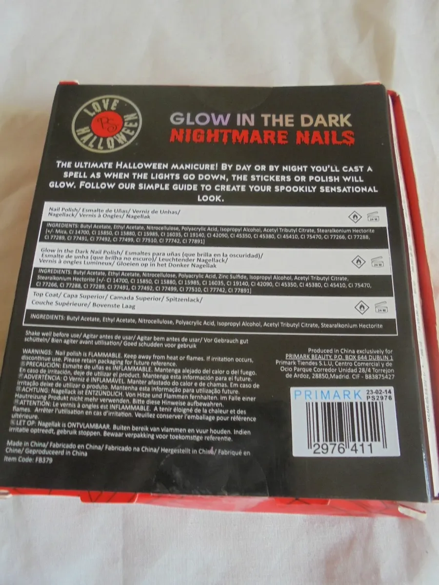 Glow in the Dark Nightmare Nails Set for Sale - Image 3