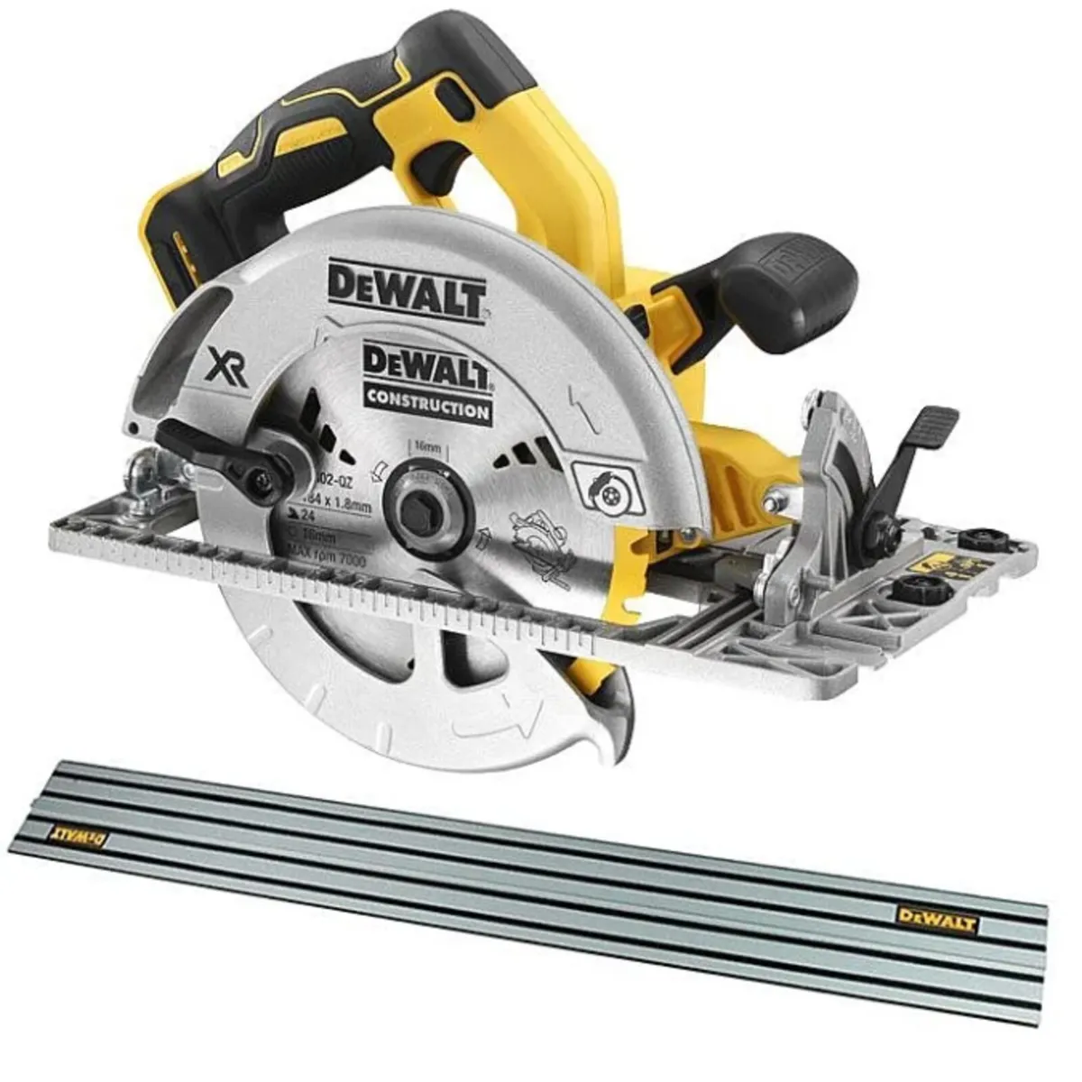 DeWalt 18v 184mm Rail Compatible Saw & 1.5m Rail