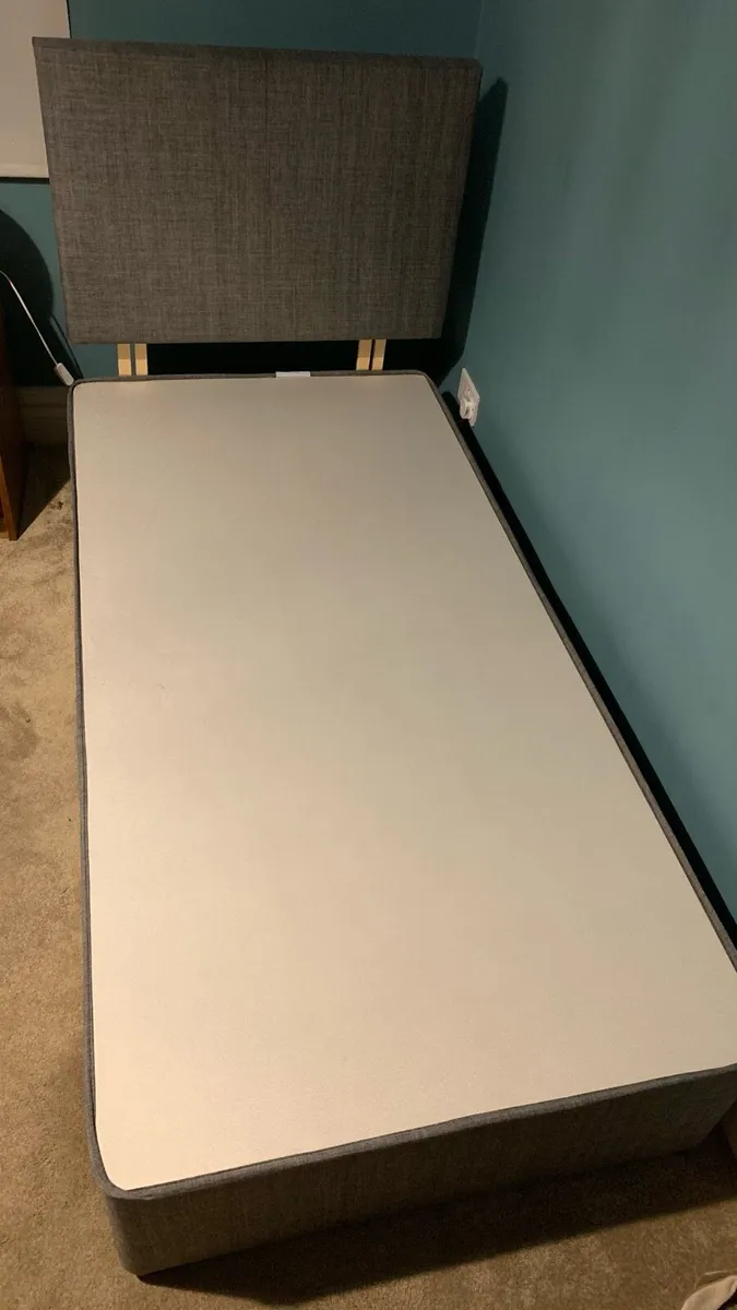 3ft Bed Divan Base and Padded Headboard - Image 3