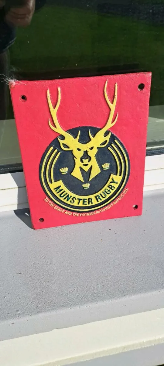 Munster rugby cast iron sign