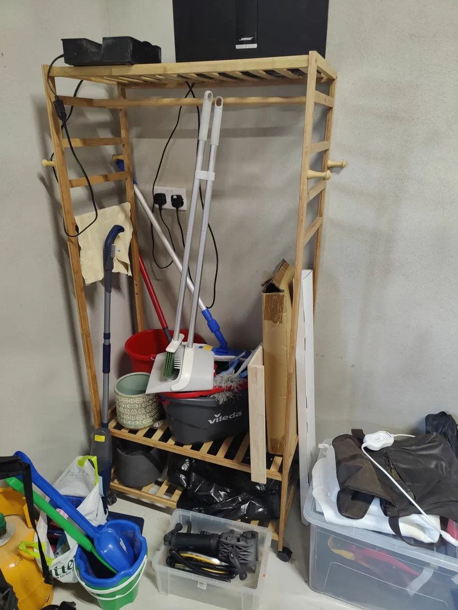 Wooden coat and shoe rack / freestanding wardrobe