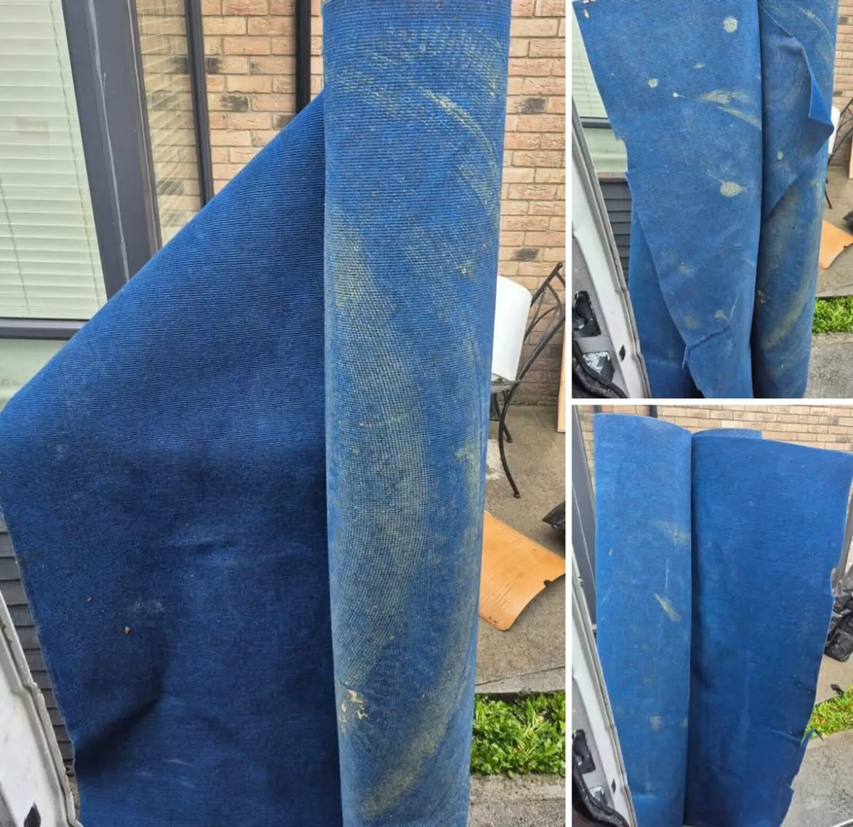 2 BIG ROUNDS BLUE NYLON OF OFFICE CARPET DUBLIN15 - Image 1