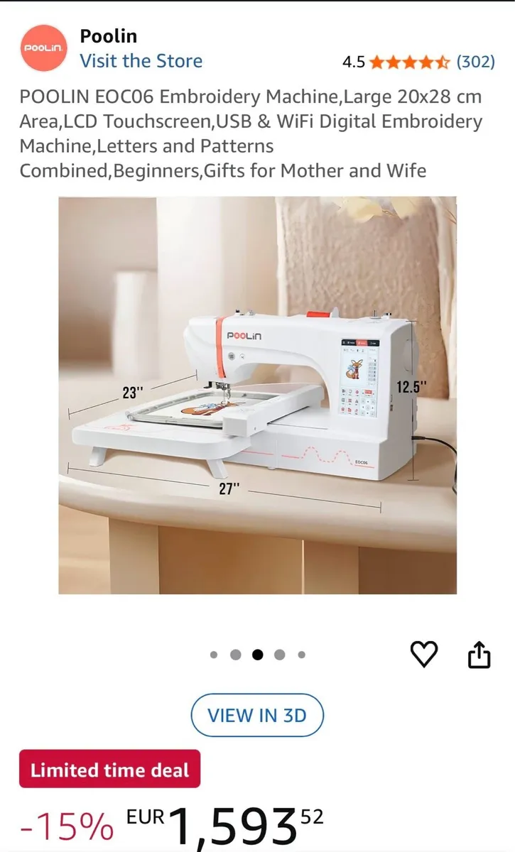 Poolin EOC06 Embroidery machine - Image 3