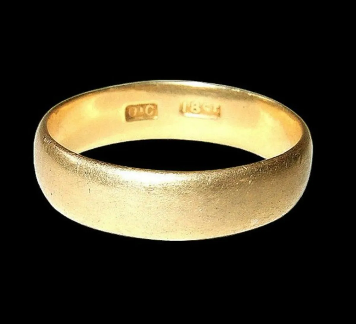Vintage Hallmarked 18ct Traditional Wedding Band - Image 4